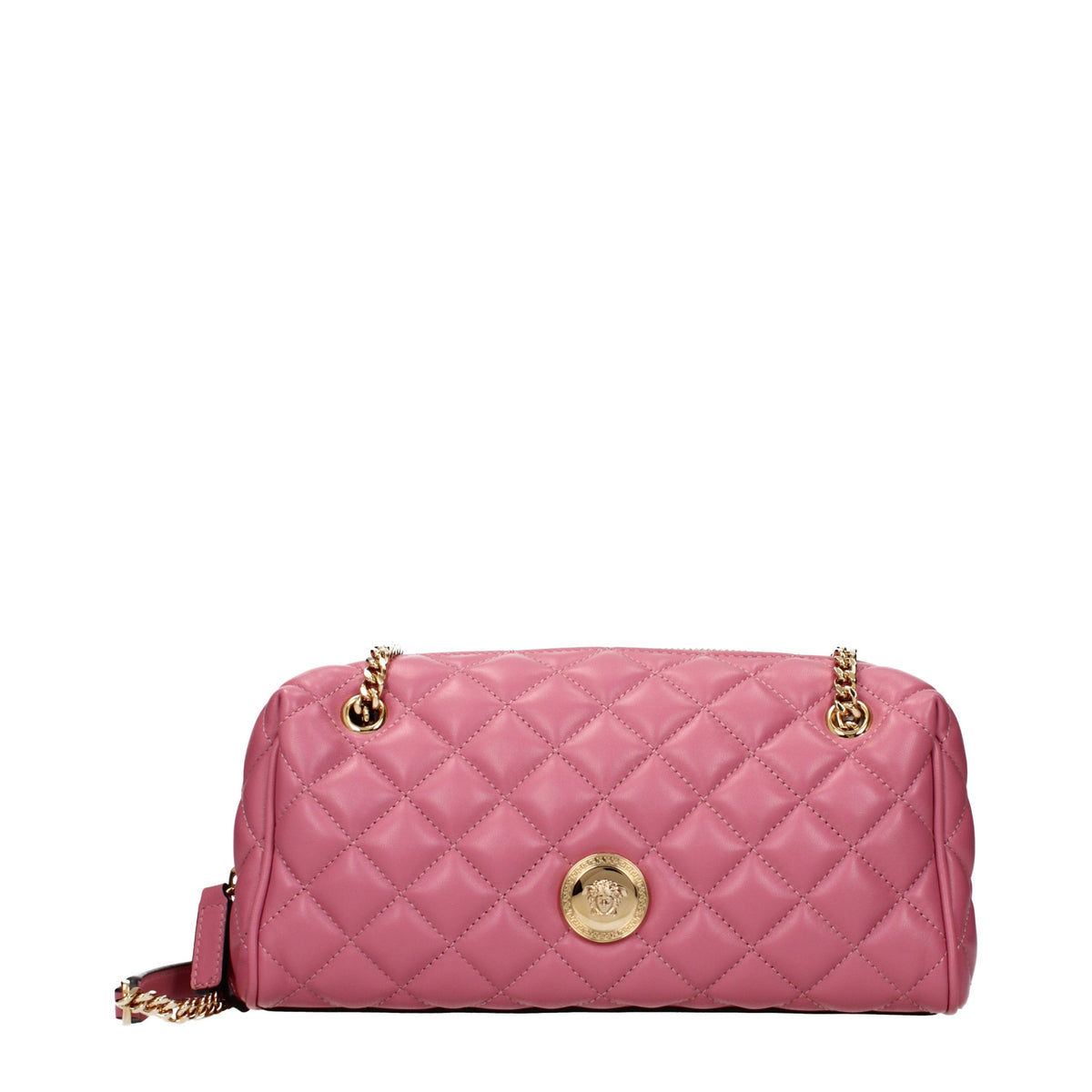 Versace Pink Leather Shoulder Bag - Eljoys Fashion 