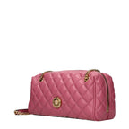 Versace Pink Leather Shoulder Bag - Eljoys Fashion 