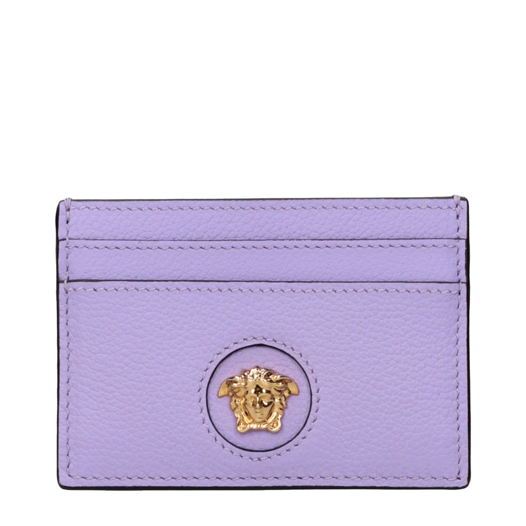 Versace Purple Leather Cardholder - Eljoys Fashion 