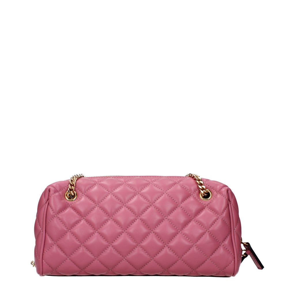 Versace Pink Leather Shoulder Bag - Eljoys Fashion 