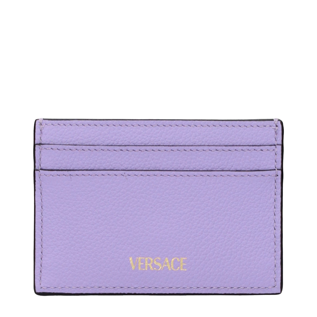 Versace Purple Leather Cardholder - Eljoys Fashion 