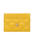 Versace Yellow Leather Cardholder - Eljoys Fashion 