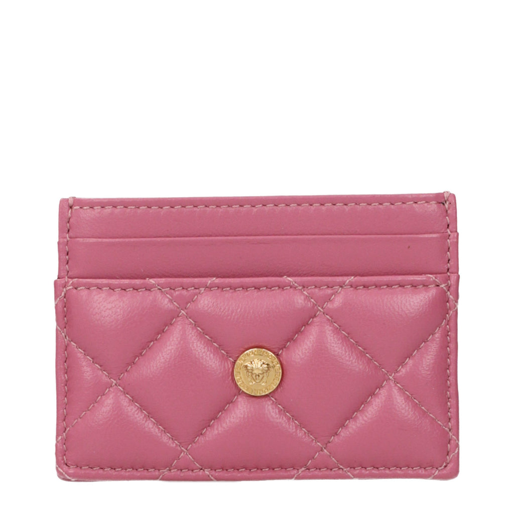 Versace Pink Leather Cardholder - Eljoys Fashion 