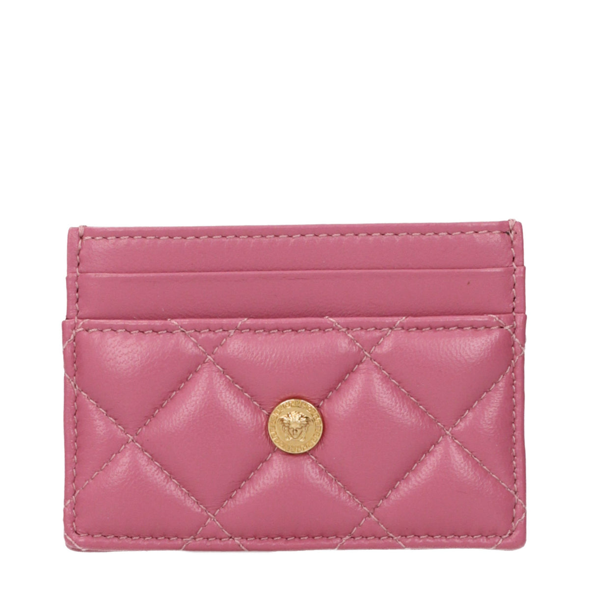 Versace Pink Leather Cardholder - Eljoys Fashion 