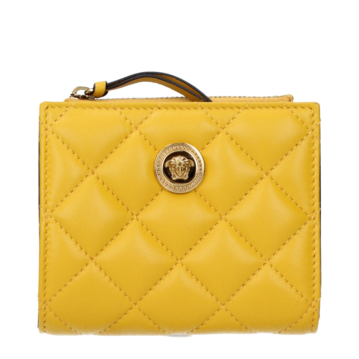 Versace Yellow Leather Wallet - Eljoys Fashion 