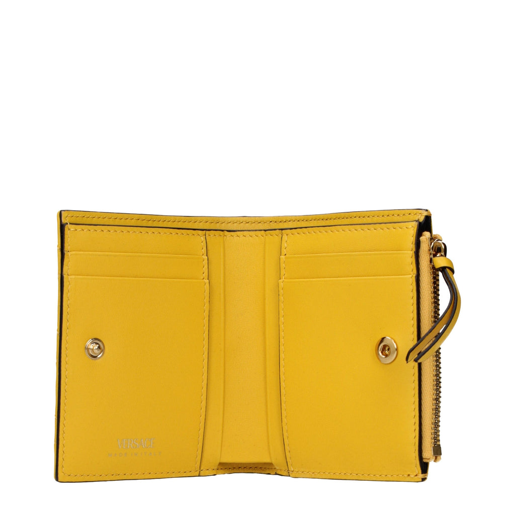 Versace Yellow Leather Wallet - Eljoys Fashion 