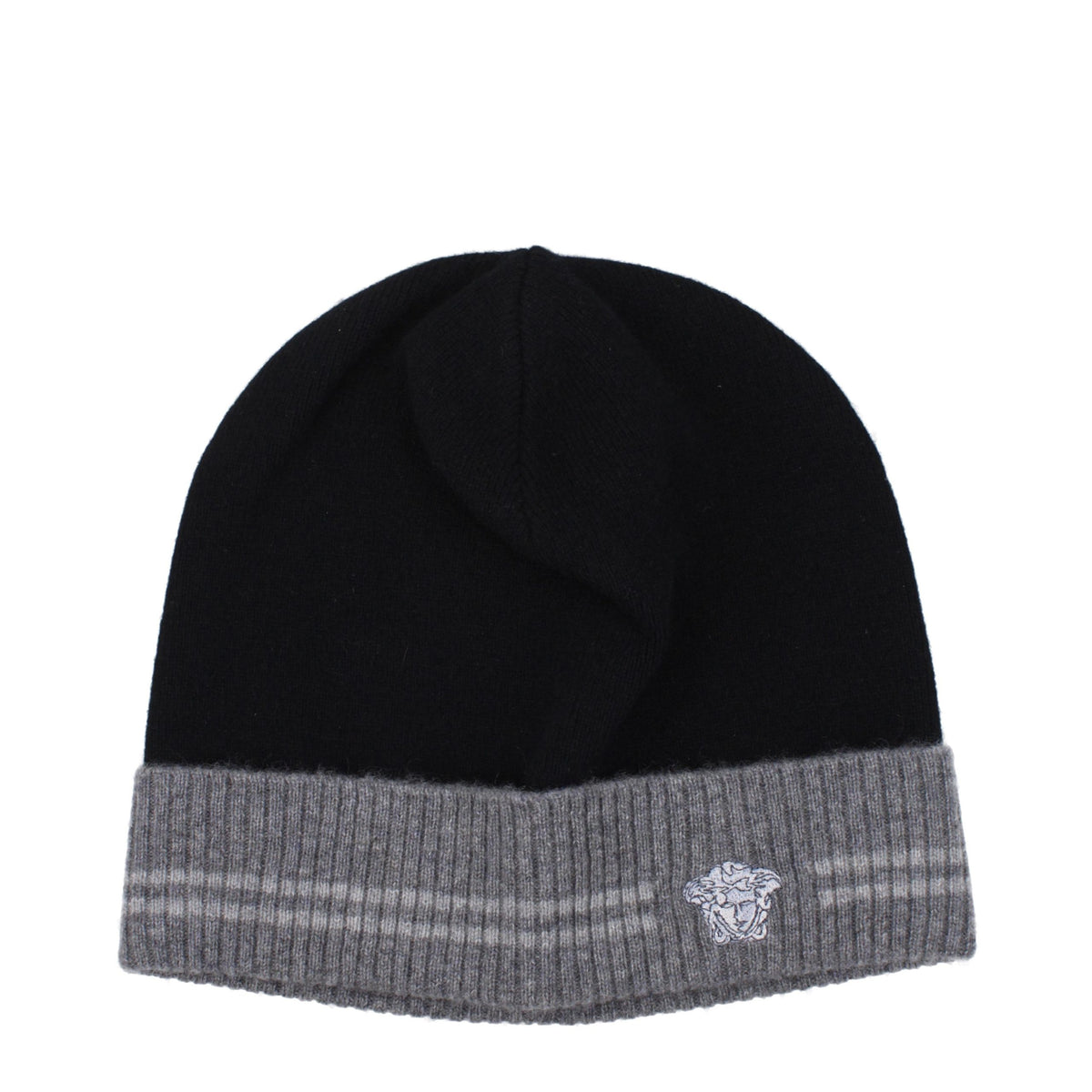 Versace Black Cashmere Beanie - Eljoys Fashion 