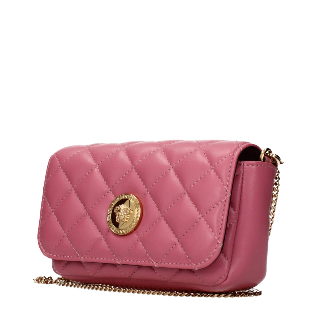 Versace Pink Leather Crossbody Bag - Eljoys Fashion 