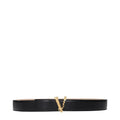 Versace Black Leather Regular Belt - Eljoys Fashion 