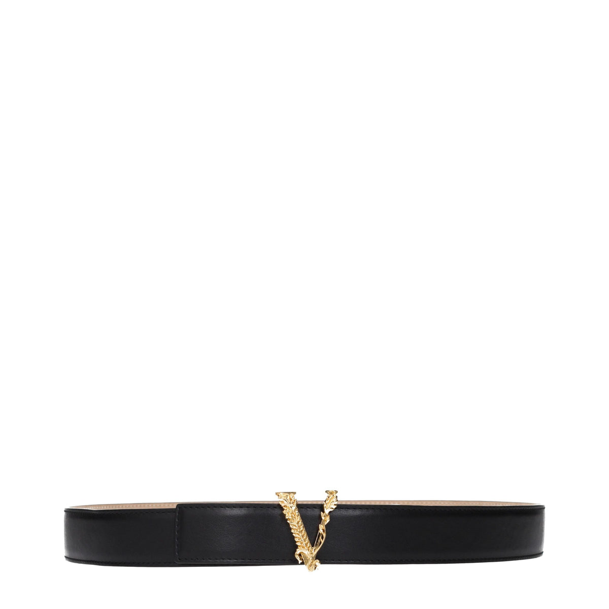Versace Black Leather Regular Belt - Eljoys Fashion 