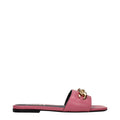 Versace Pink Leather Slippers - Eljoys Fashion 