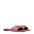 Versace Pink Leather Slippers - Eljoys Fashion 