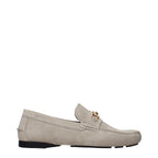 Versace Gray Leather Slip-On Loafers - Eljoys Fashion 