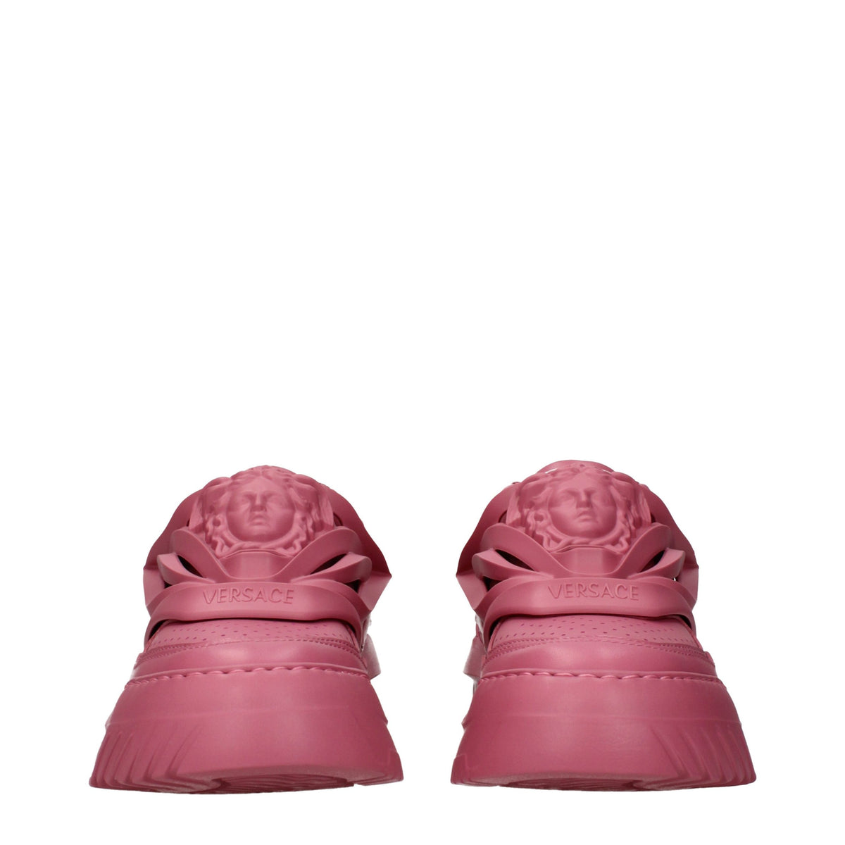 Versace Pink Leather Chunky Sneakers - Eljoys Fashion 