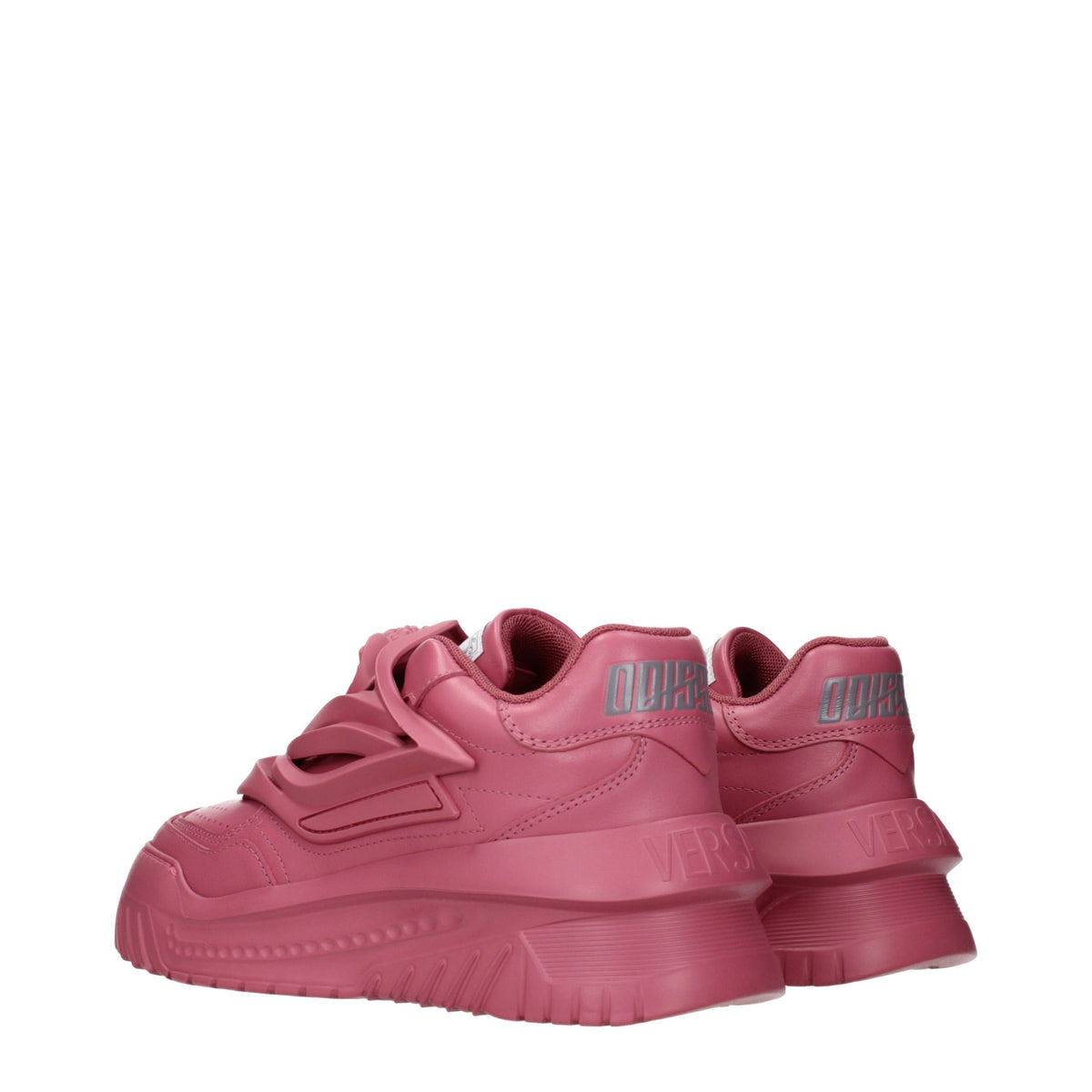 Versace Pink Leather Chunky Sneakers - Eljoys Fashion 