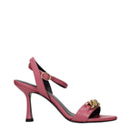 Versace Pink Leather Stiletto Heel Sandals - Eljoys Fashion 
