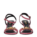 Versace Pink Leather Stiletto Heel Sandals - Eljoys Fashion 