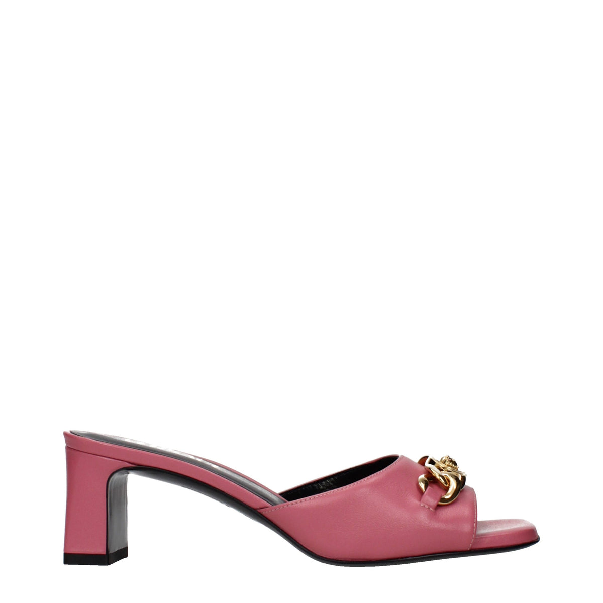 Versace Pink Leather Flat Sandals - Eljoys Fashion 