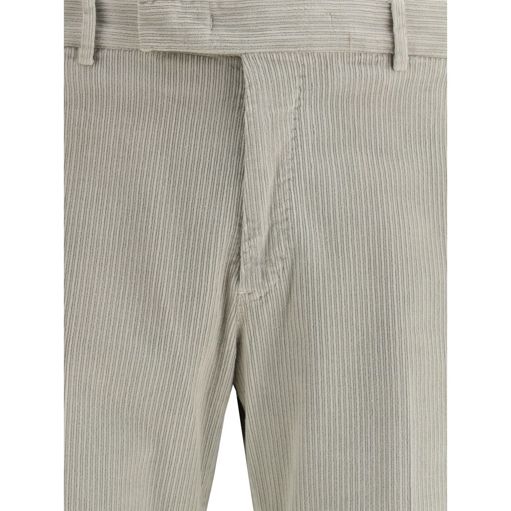 PT Torino Gray Cotton Casual Pants - Eljoys Fashion 