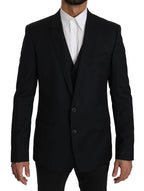Dolce & Gabbana Blue Viscose Two-Piece Suit