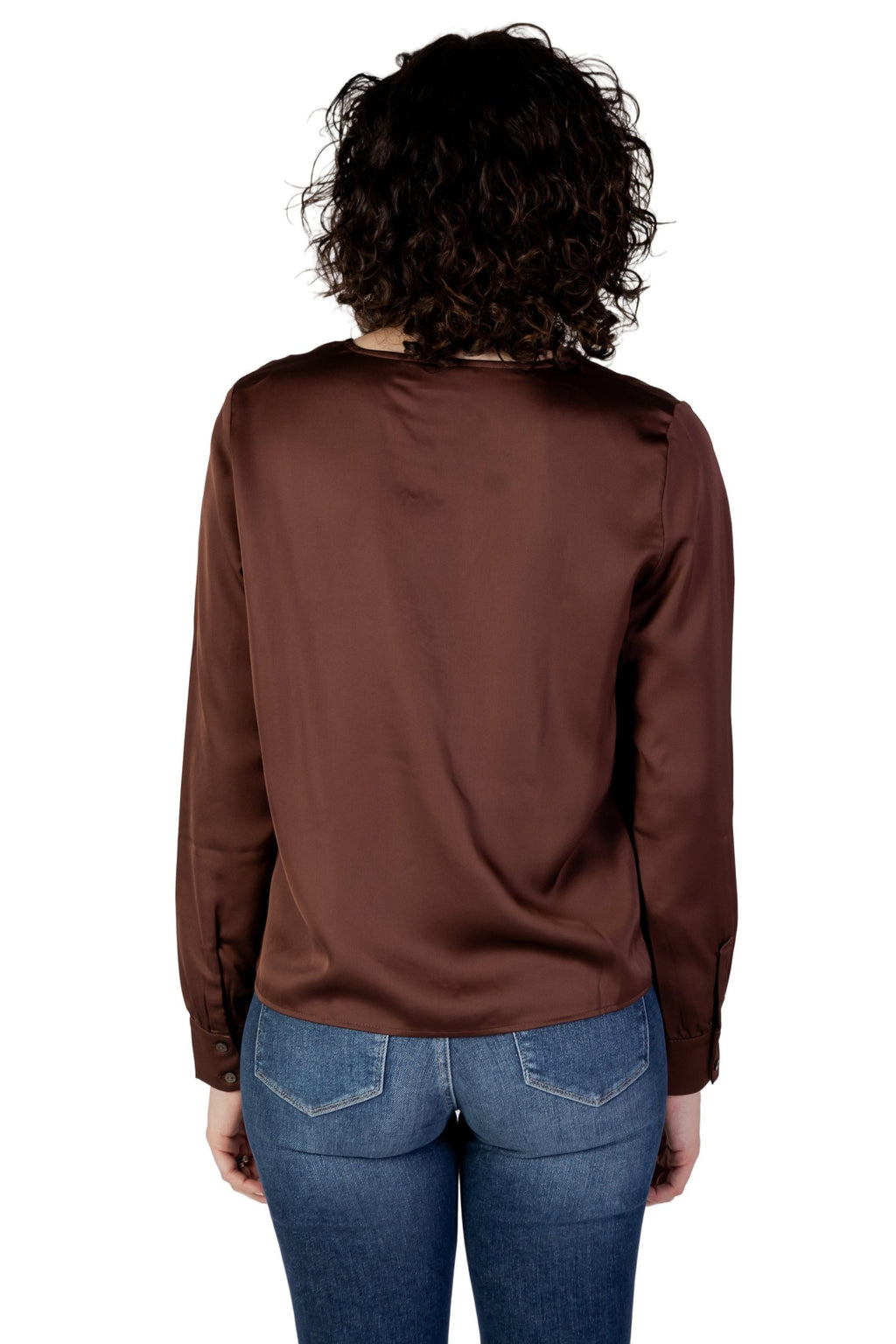 Vila Clothes Brown Polyester Blouse - Eljoys Fashion 