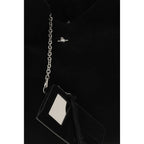 Vivienne Westwood Black Suede Leather Shoulder Bag