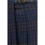 Burberry Blue Polyester Long Skirt