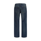 The Row Blue Cotton Relaxed Fit Jeans