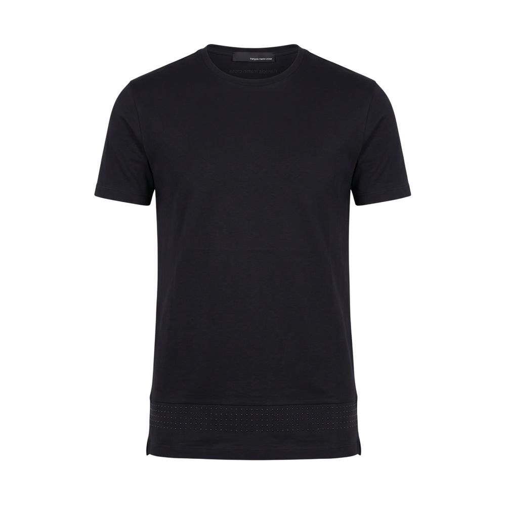 Roberto Pepe Luxury Black Cotton Men Sweater