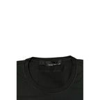 Roberto Pepe Luxury Black Cotton Men Sweater