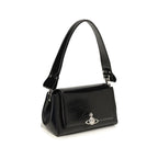 Vivienne Westwood Black Calf Leather Bos Taurus Shoulder Bag