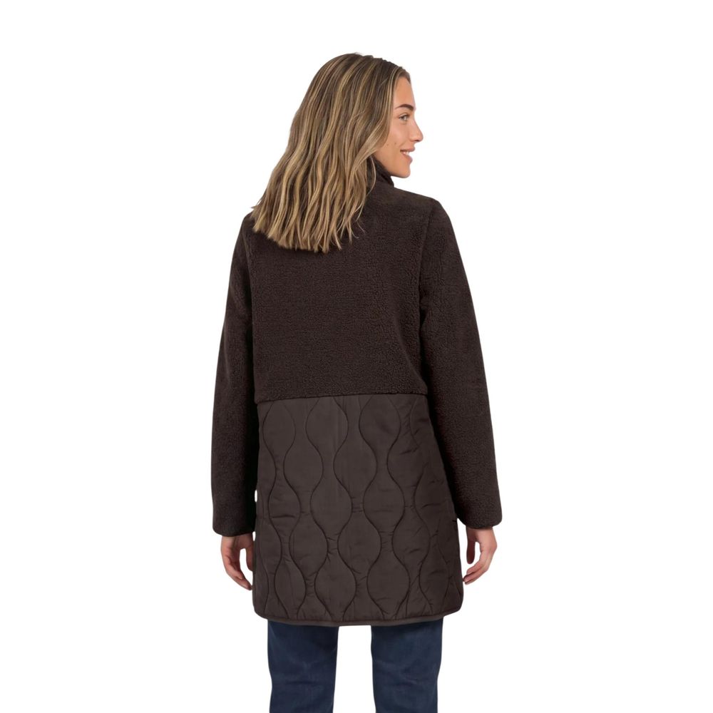 Street One Brown Polyester Coat - Eljoys Fashion 