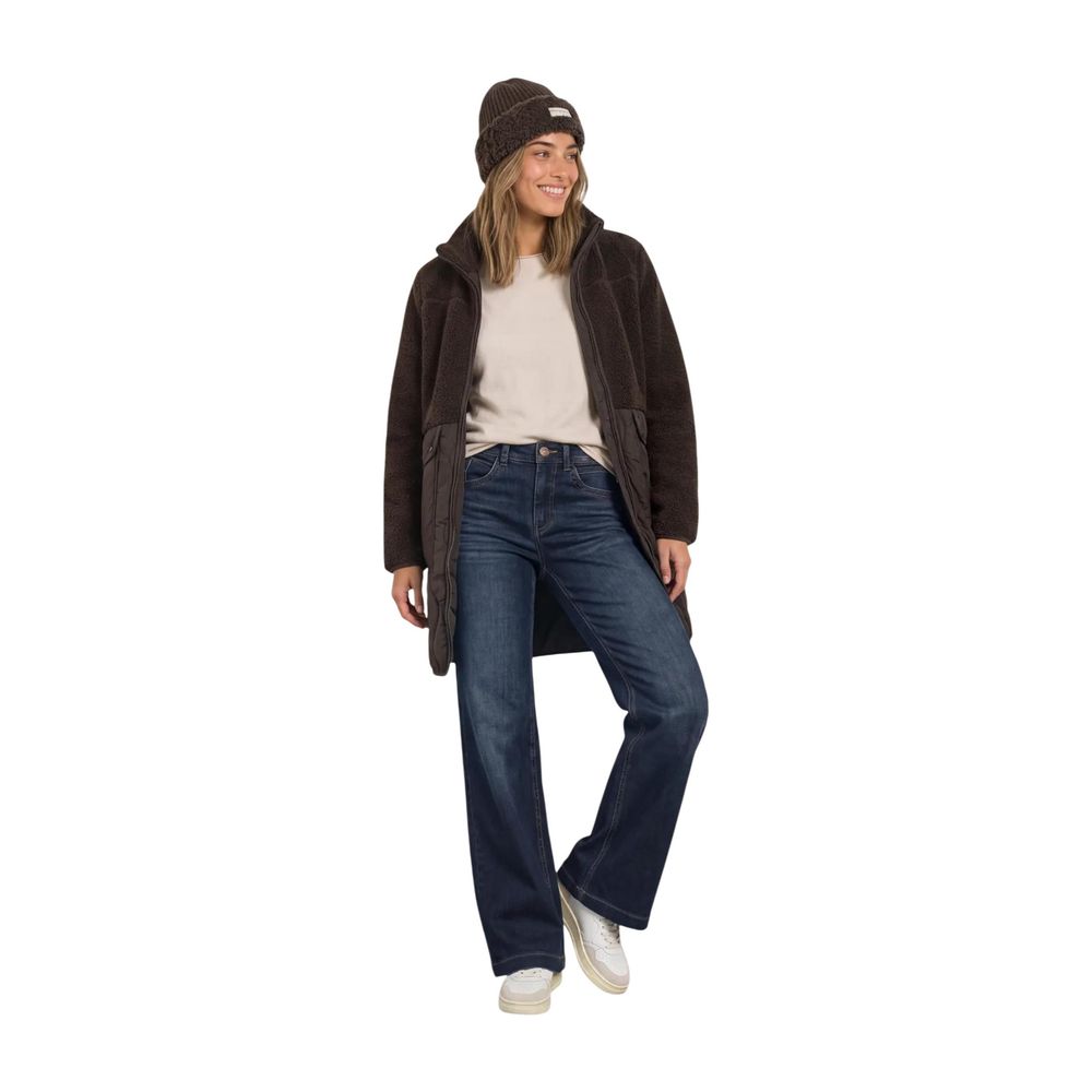 Street One Brown Polyester Coat - Eljoys Fashion 