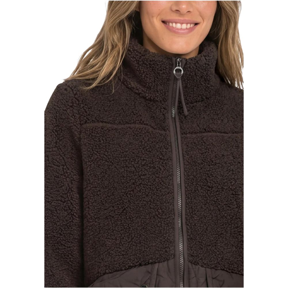 Street One Brown Polyester Coat - Eljoys Fashion 
