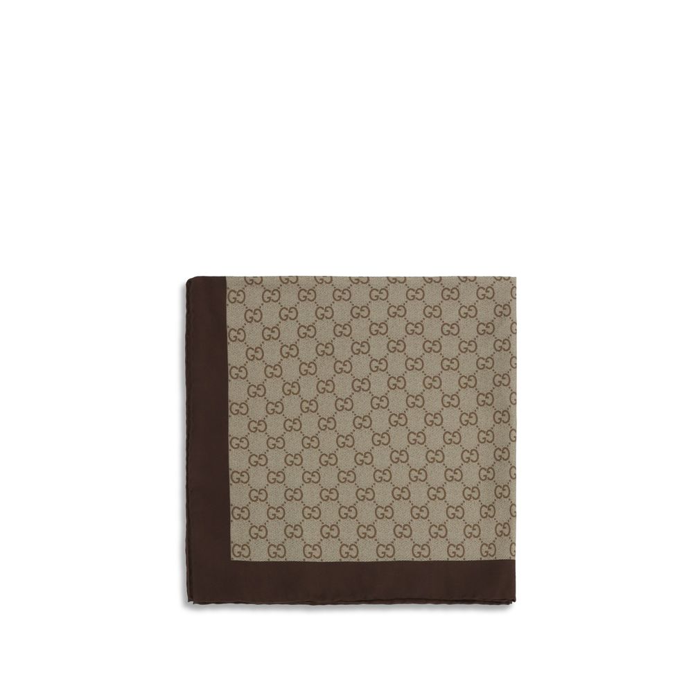 Gucci Beige Silk Foulard - Eljoys Fashion 