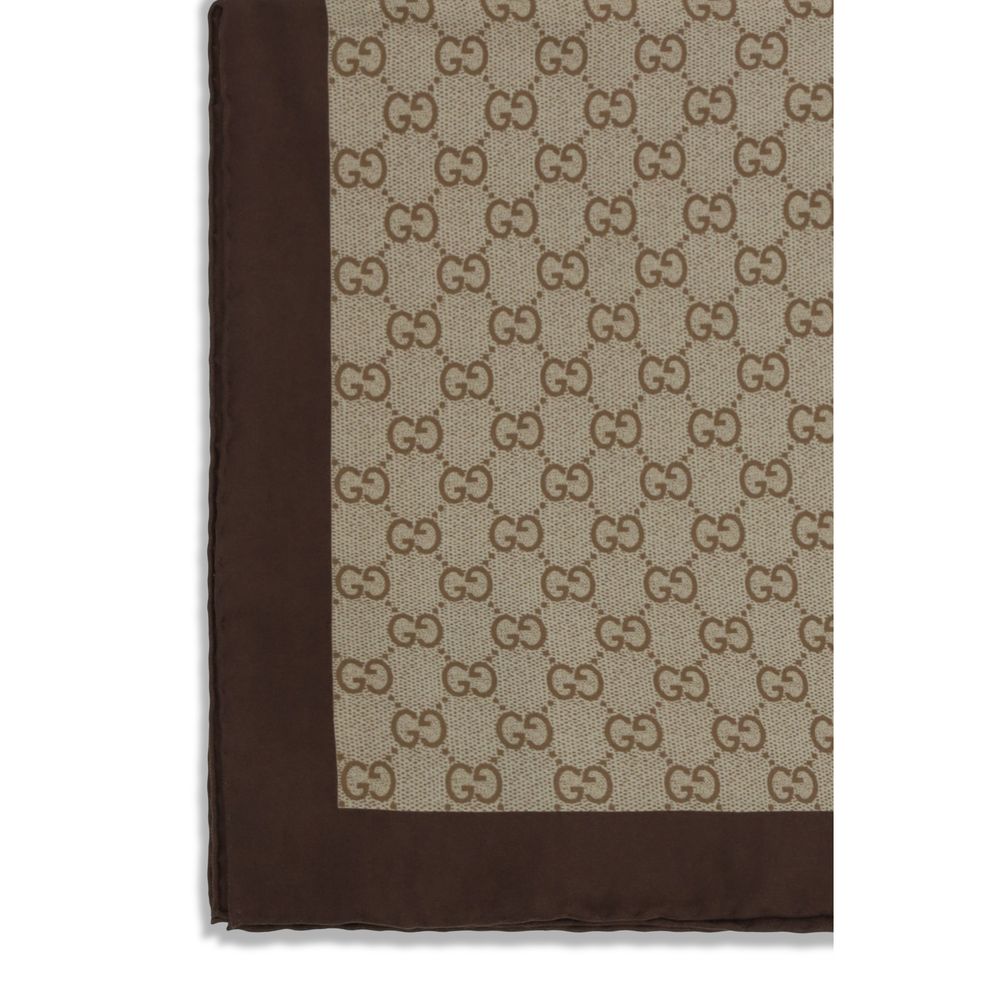 Gucci Beige Silk Foulard - Eljoys Fashion 