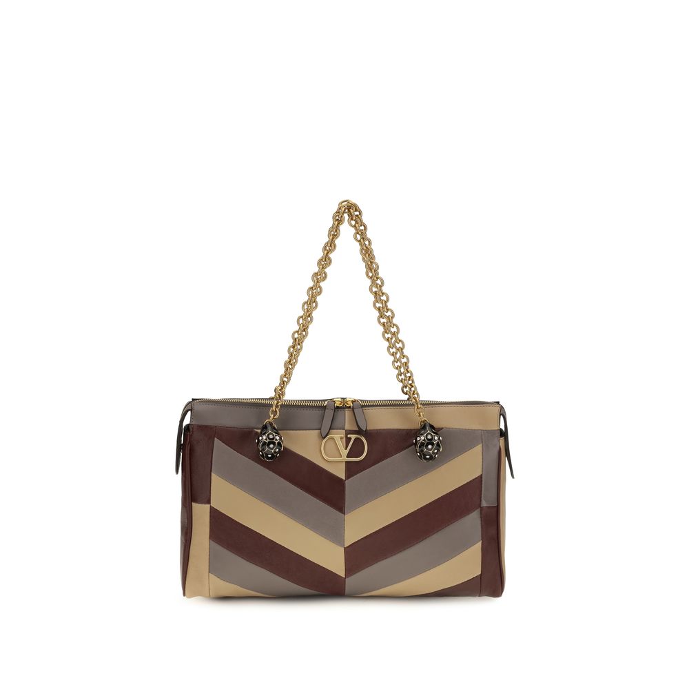 Valentino Garavani Multicolor Napa Leather / Calf Bos Taurus Shoulder Bag - Eljoys Fashion 