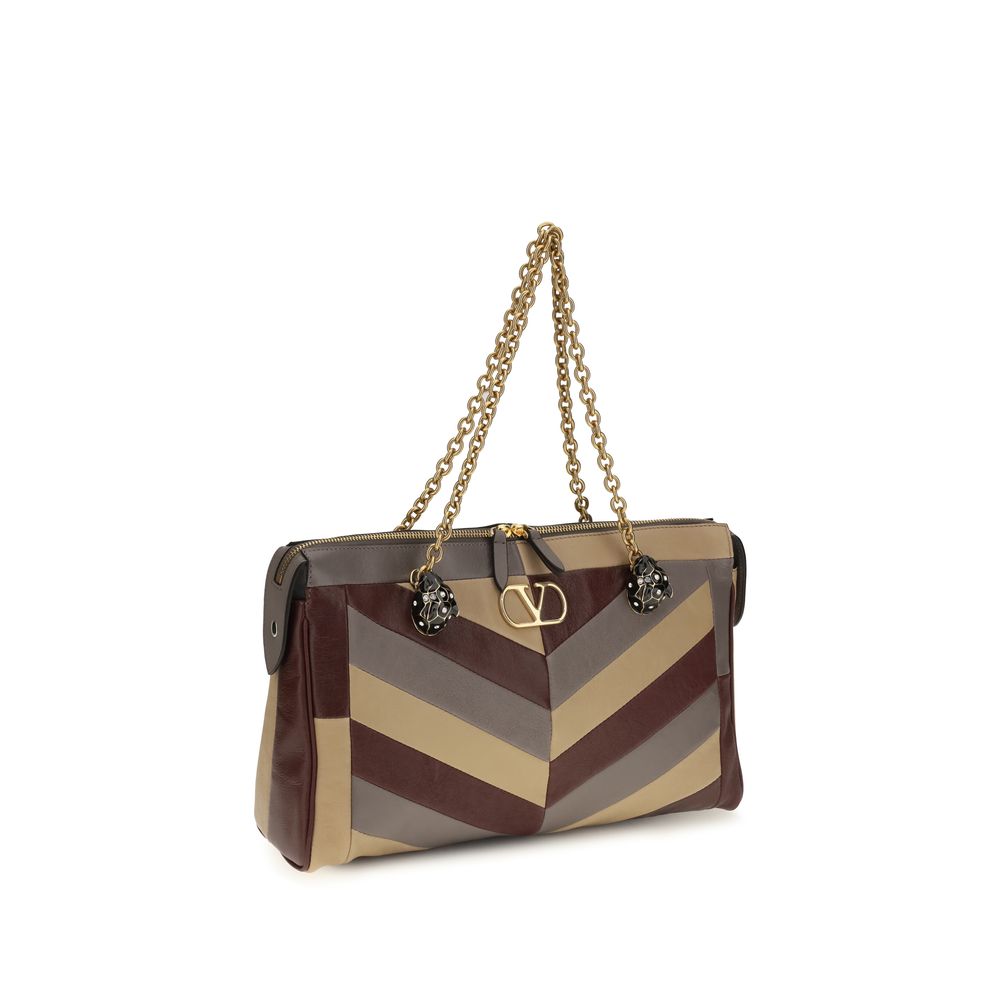 Valentino Garavani Multicolor Napa Leather / Calf Bos Taurus Shoulder Bag - Eljoys Fashion 