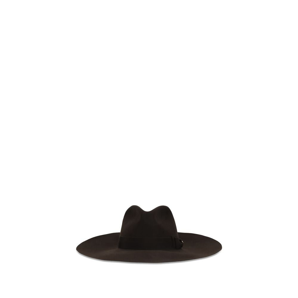 Valentino Garavani Brown Fabric Fedora - Eljoys Fashion 