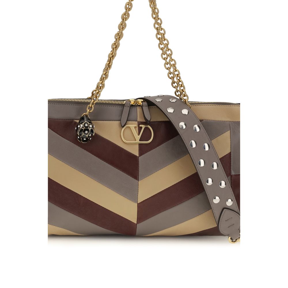Valentino Garavani Multicolor Napa Leather / Calf Bos Taurus Shoulder Bag - Eljoys Fashion 