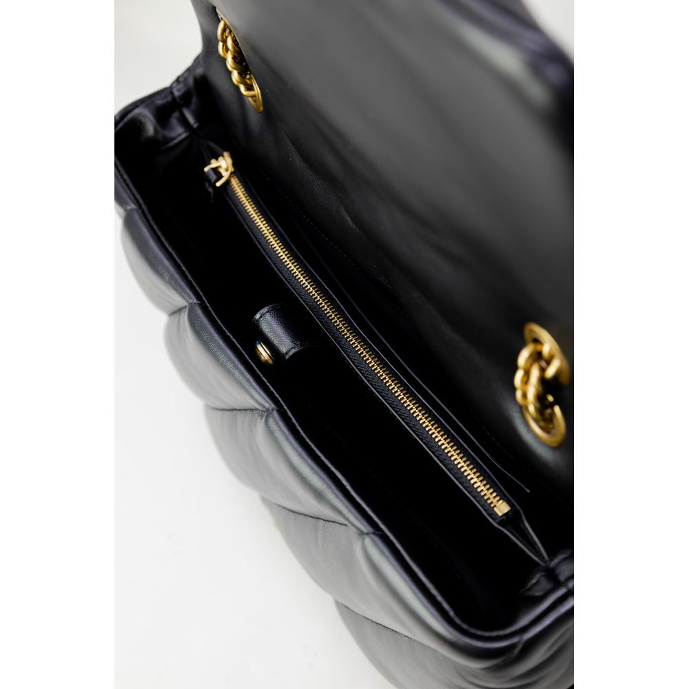 PINKO Black Leather Handbag - Eljoys Fashion 