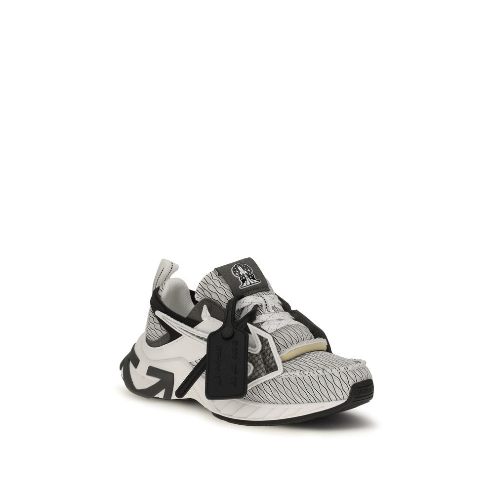 Off-White Gray Fabric Athletic Sneakers - Eljoys Fashion 