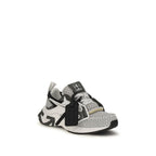 Off-White Gray Fabric Athletic Sneakers - Eljoys Fashion 