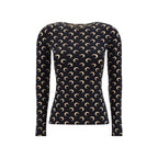 Marine Serre Black Polyamide Long Sleeve T-Shirt - Eljoys Fashion 