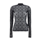 Marine Serre Black Polyamide Pattern Shirt - Eljoys Fashion 