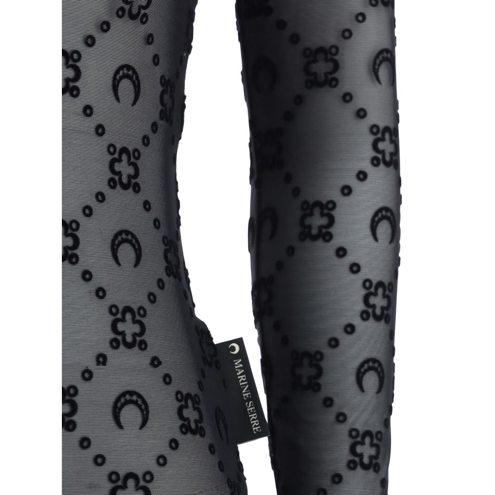 Marine Serre Black Polyamide Pattern Shirt - Eljoys Fashion 