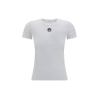 Marine Serre White Cotton T-Shirt - Eljoys Fashion 