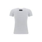 Marine Serre White Cotton T-Shirt - Eljoys Fashion 