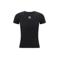 Marine Serre Black Cotton T-Shirt - Eljoys Fashion 