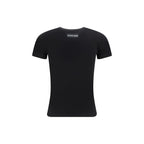 Marine Serre Black Cotton T-Shirt - Eljoys Fashion 